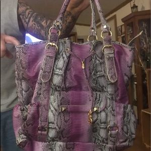 IMAN oversized genuine leather handbag